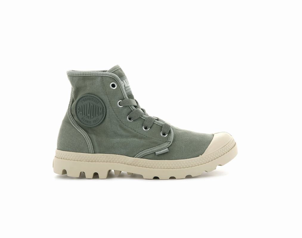 Palladium Pampa Hi Womens Boots Green Australia [IRPEYU-798]